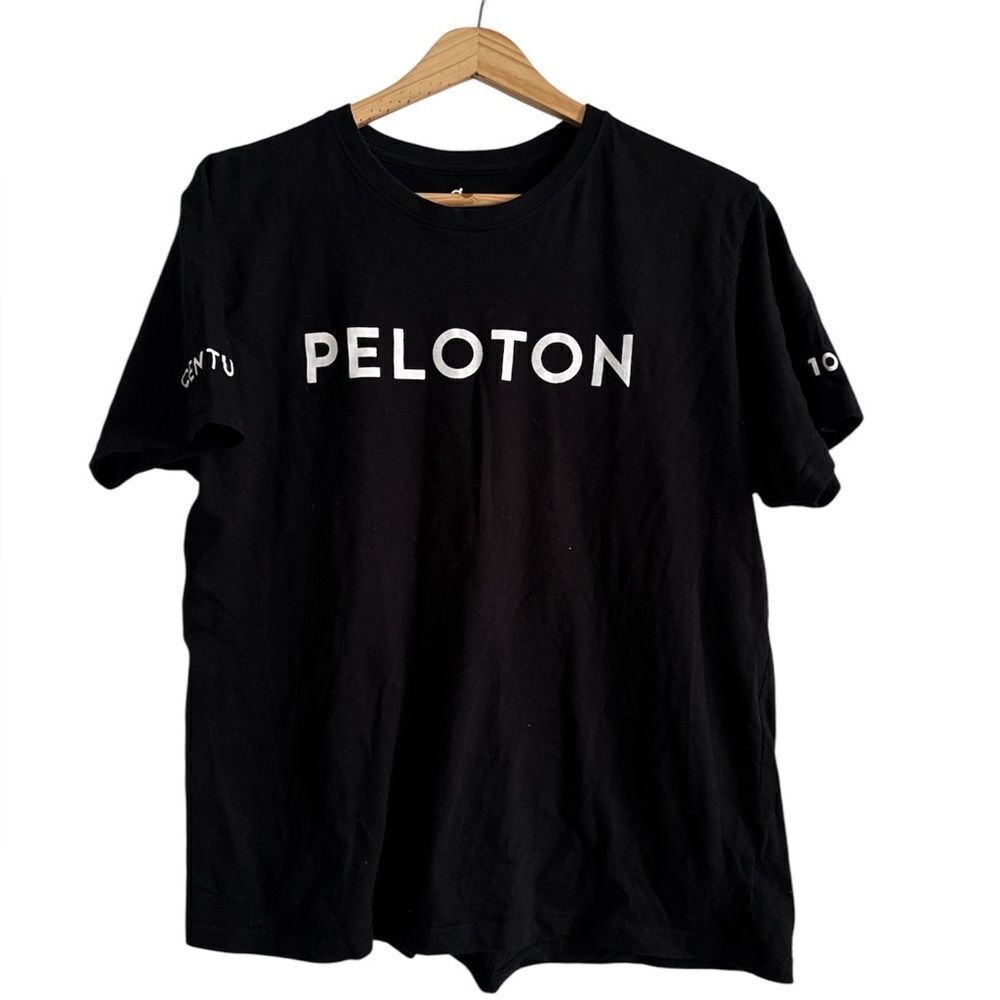 Peloton Black Short Sleeve Tees Athletic Lifestyle EUC